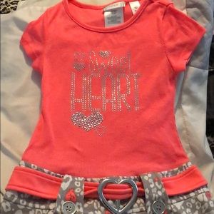 Pink and gray girl dress